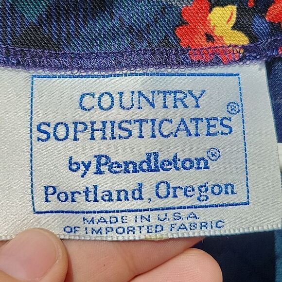 Pendleton Country Sophisticates floral plaid button-up size 18W - Picture 2 of 6